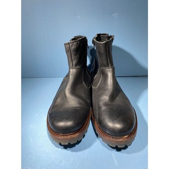 Bull Boxer Leather Boots Double Zip Mens Size 9 - Picture 3 of 7
